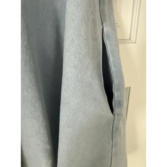 Amable By Mable Anthropology Collared Denim Babydoll Dress Size Small - Picture 4 of 5